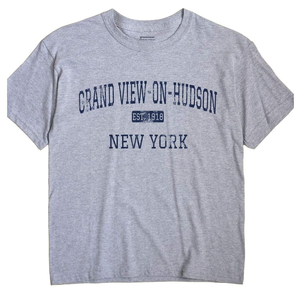 Amazon.com: Grand View-on-Hudson New York T-Shirt EST Medium